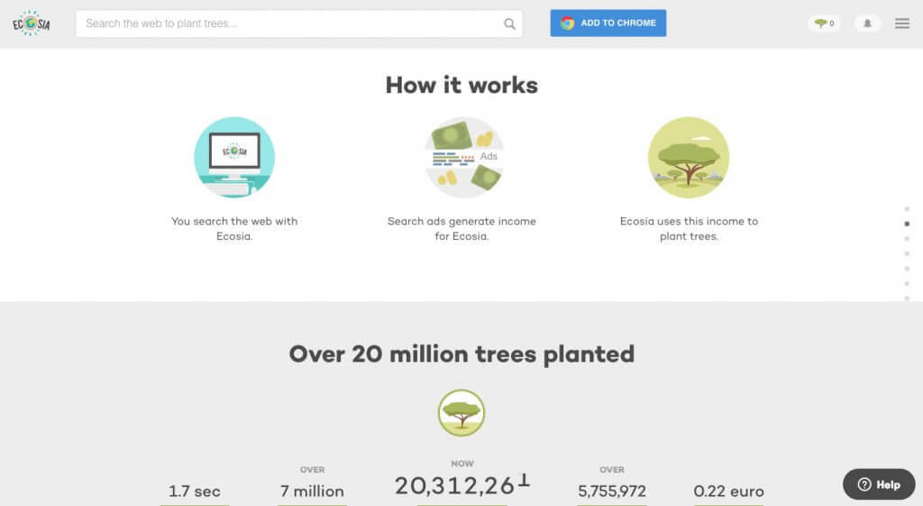 ecosia website