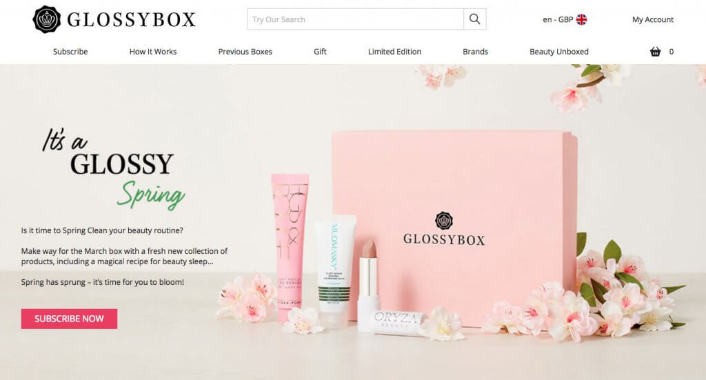 Glossybox referral invite