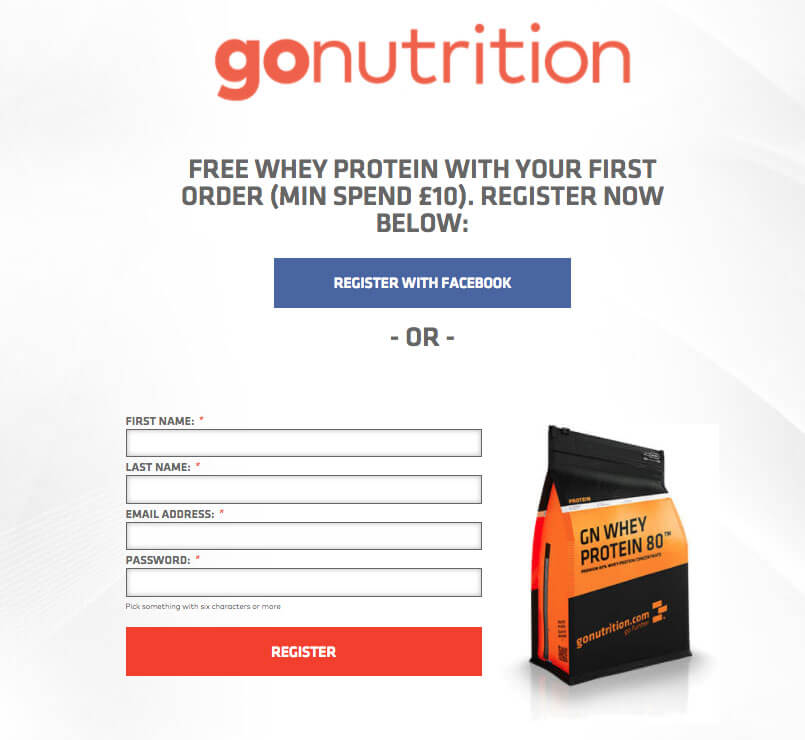 Go Nutrition refer a friend offer
