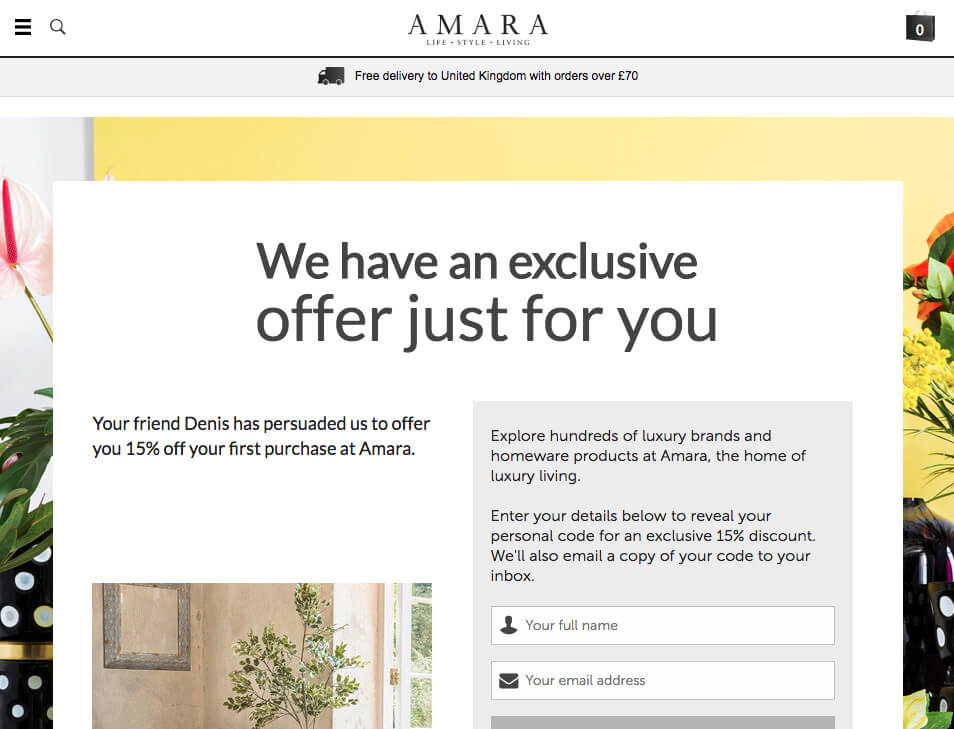 Amara code discount online - referral invite