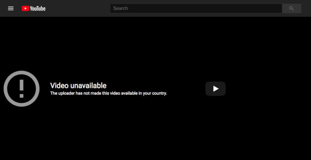 Youtube "Video unavailable", The uploader has not made this video available in your country.