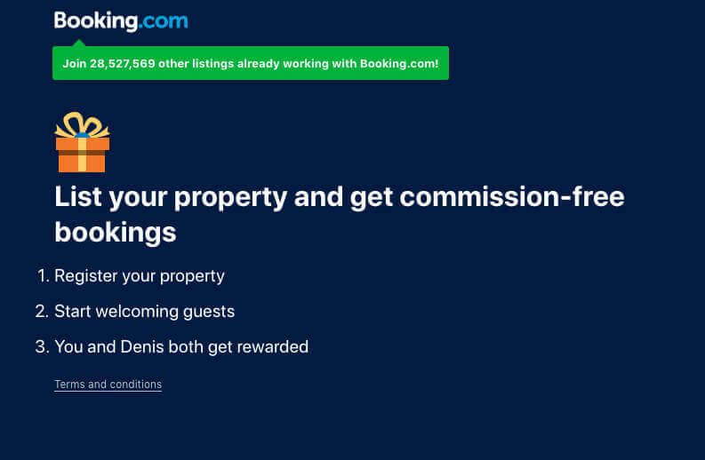 Receive 5 commission-free bookings when you list your property