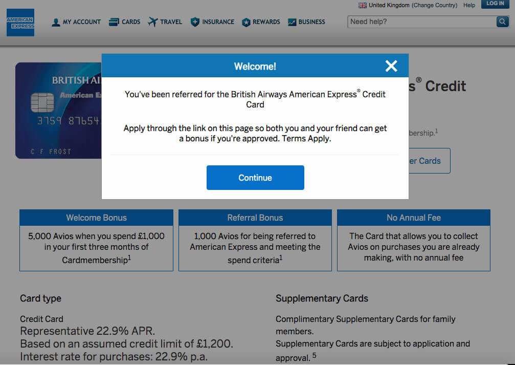 American express referral code - Amex UK