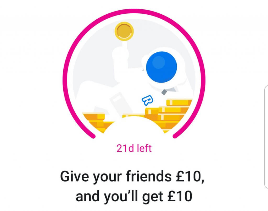 Revolut invite £10 credited on your account after first card transaction