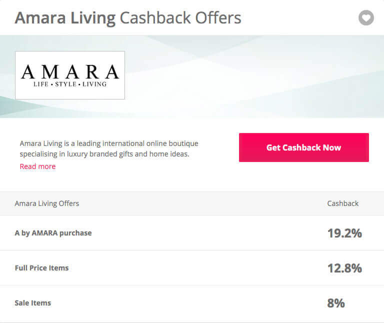 Amara cashback link