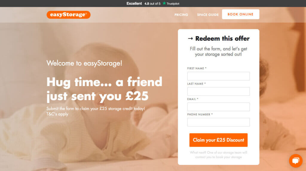 EasyStorage referral code - Get your EasyStorage discount code with this refer a friend invite