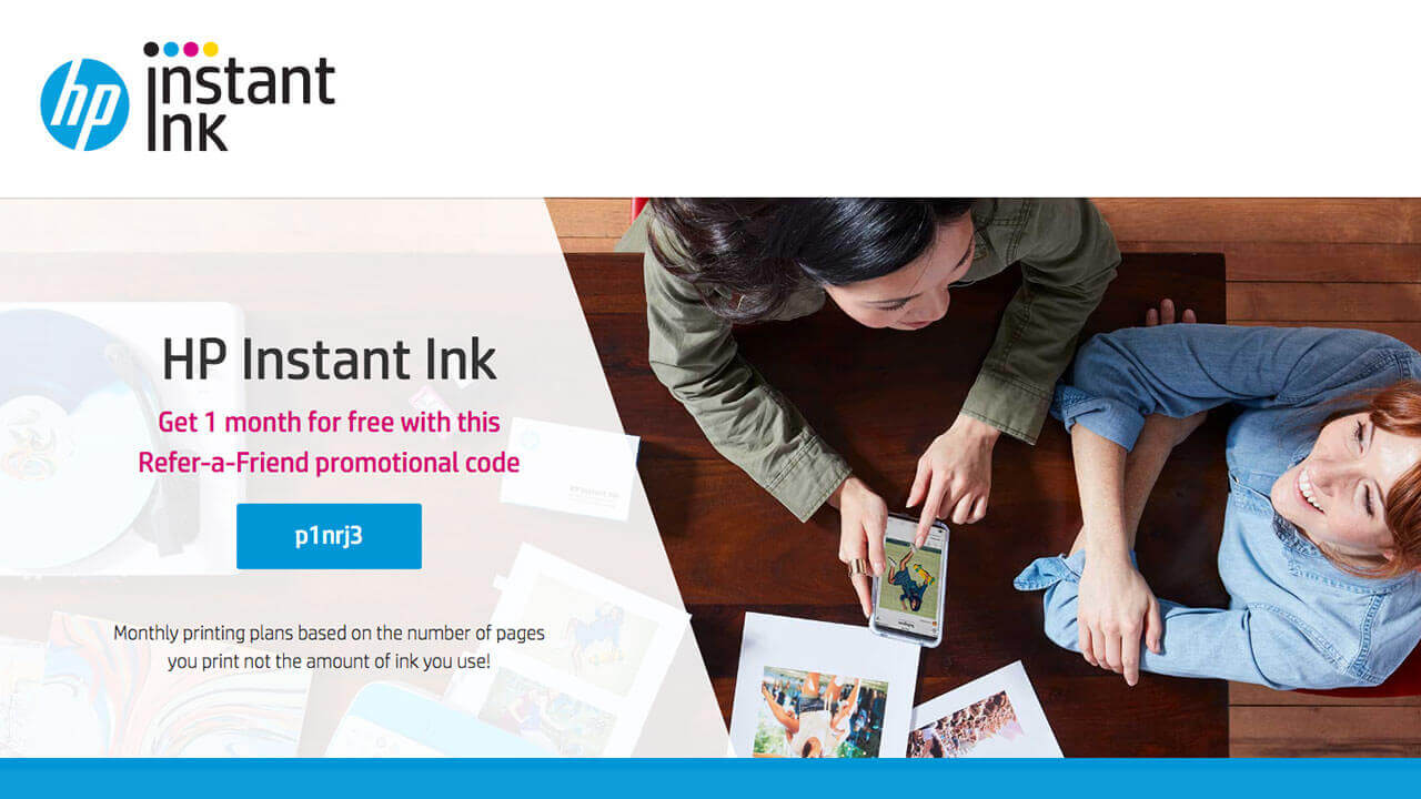 HP Instant Ink referral code for an extra month free of any plan in 2021