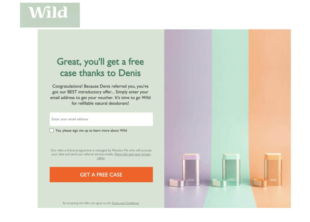 Wild referral code get a discount code for a free case at wearewild.com