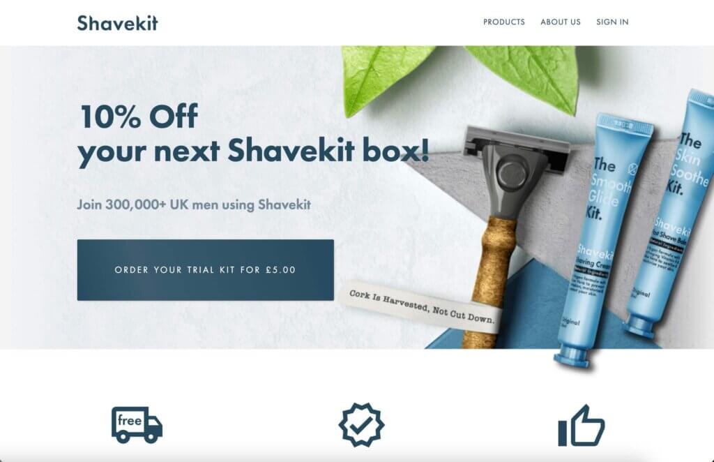 SHAVEKIT promo code - try for £5 - referral code discount for Shave kit