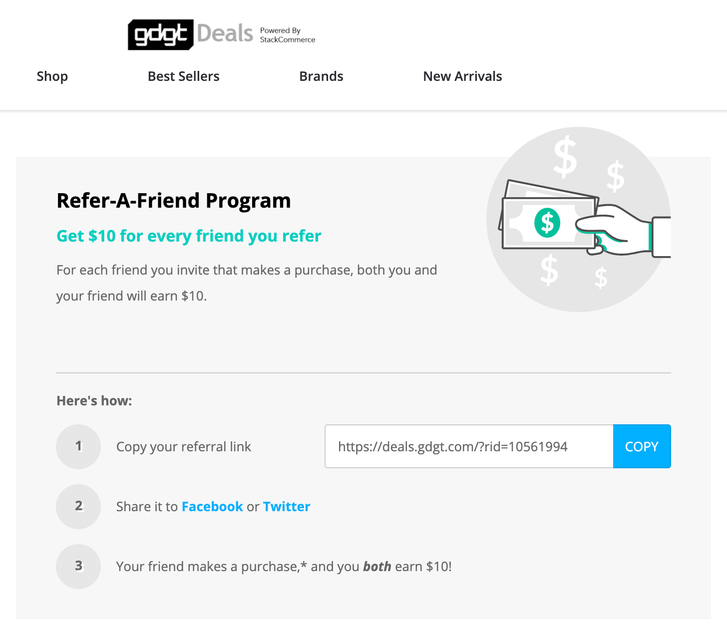 GDGT referral code get USD 10 off discount - gdgt refer a friend