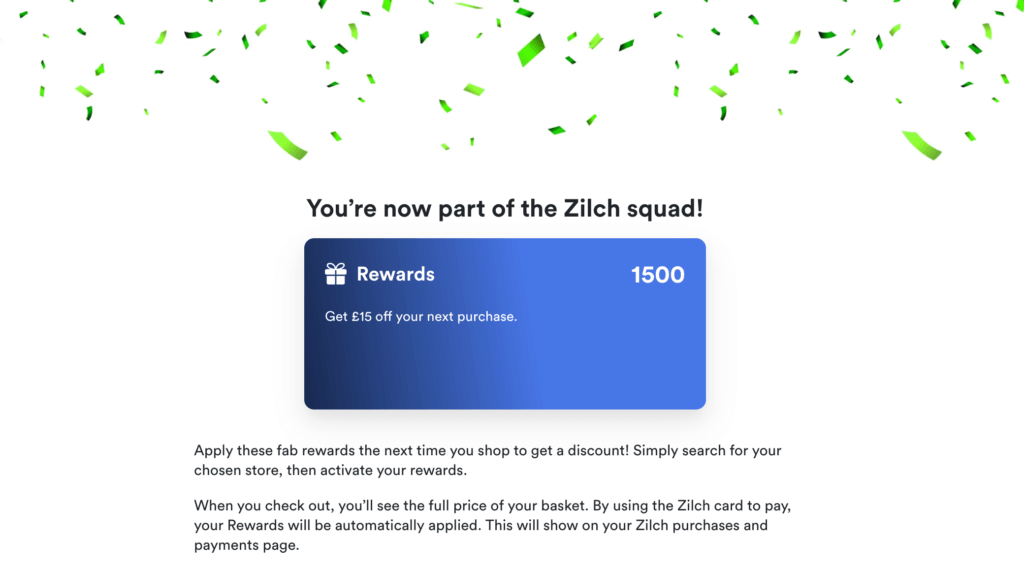 Zilch referral code £5 reward bonus free gift card + 2 cashback UK