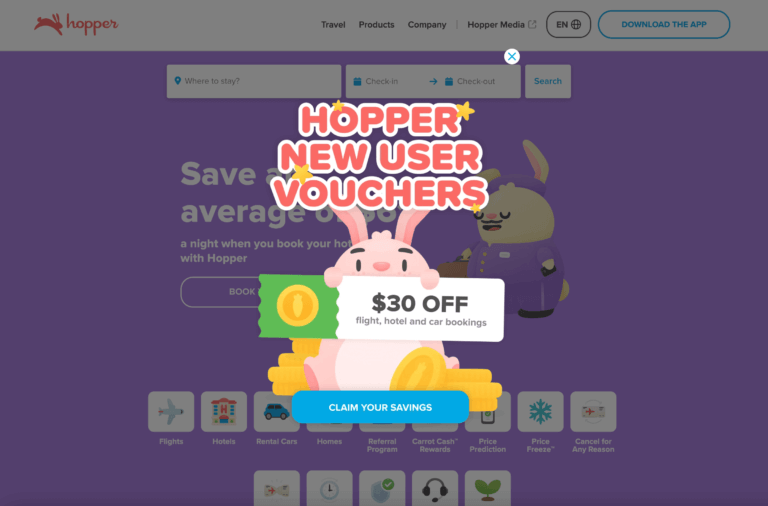 Hopper app referral code DENISB8WK - £20 credits [promo code]