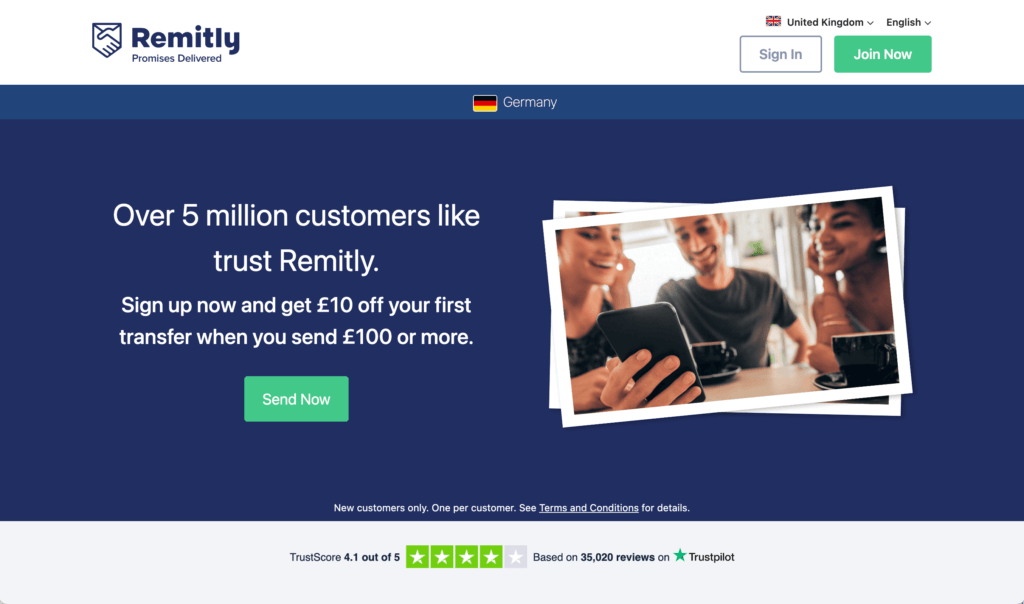 Remitly referral offer 10 GBP discount, UK 2023