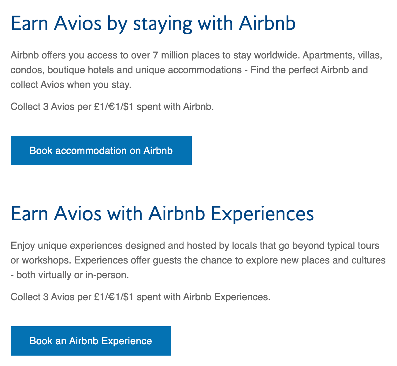 Collect Avios for every Airbnb booking