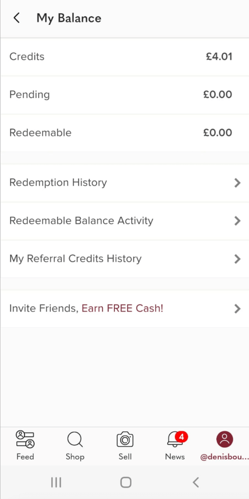 Poshmark balance update free referral credits