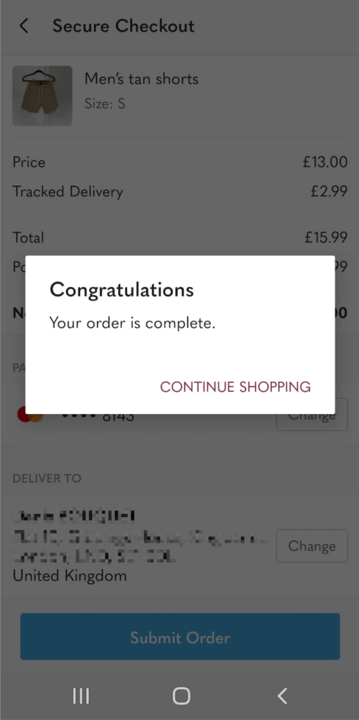 Poshmark order with credits for free