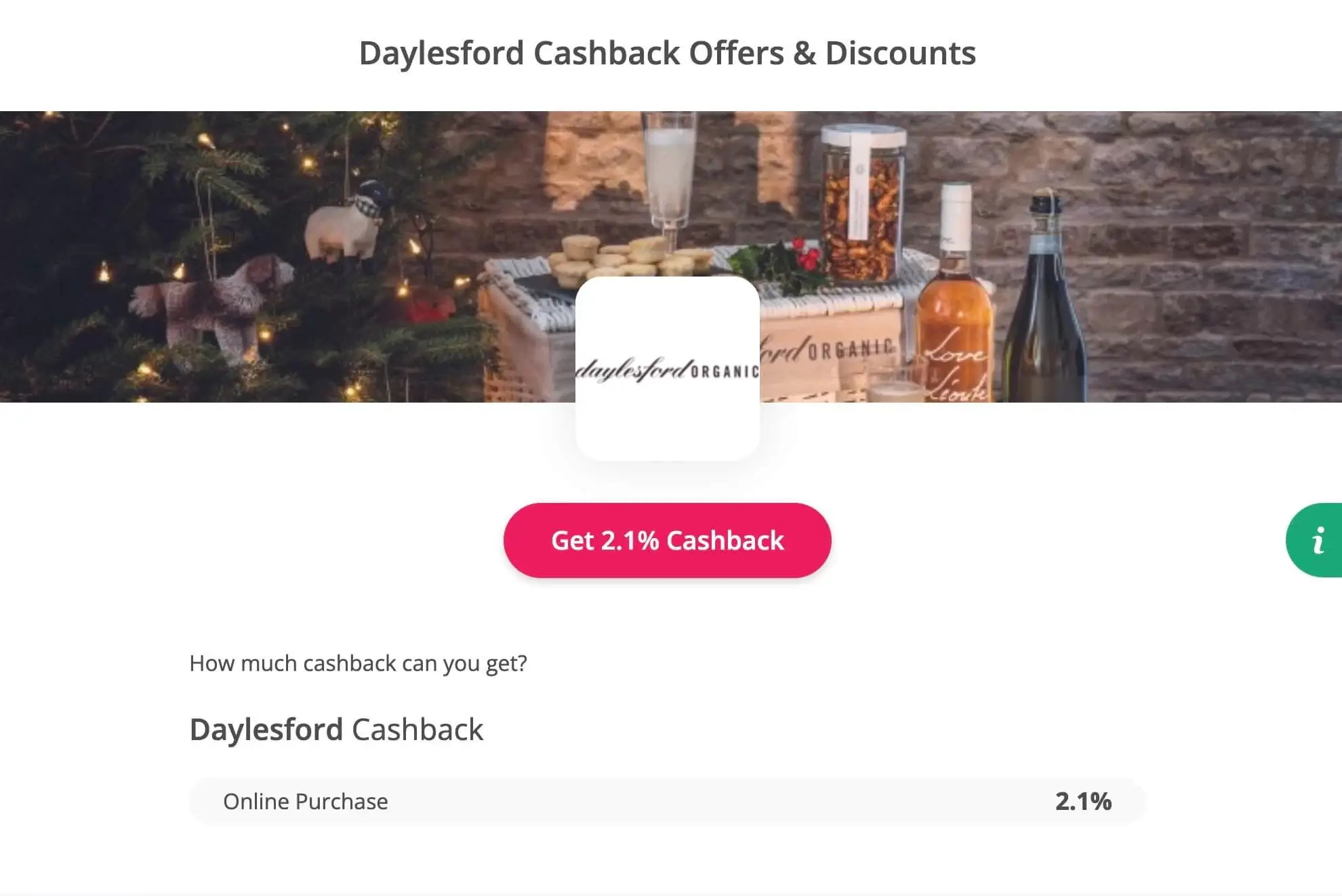Daylesford cashback offers and discounts coupons