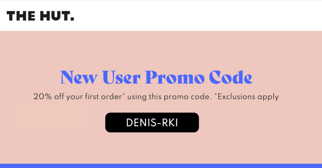 The Hut discount code 20% off + 6% cashback [thehut.com refer a friend ...