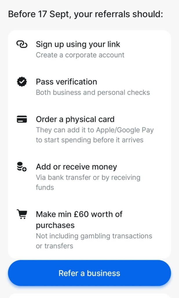 Revolut business register new account before September 17