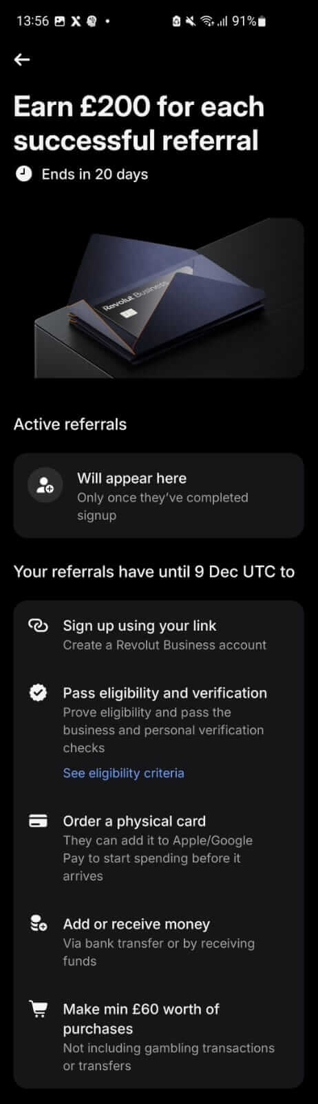 Revolut business referral bonus until 9 December UTC