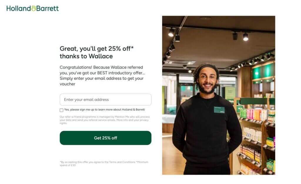 Get 25% off your first Holland & Barrett order over £30 with this exclusive referral code. A smart way to save on vitamins, supplements, and health products.