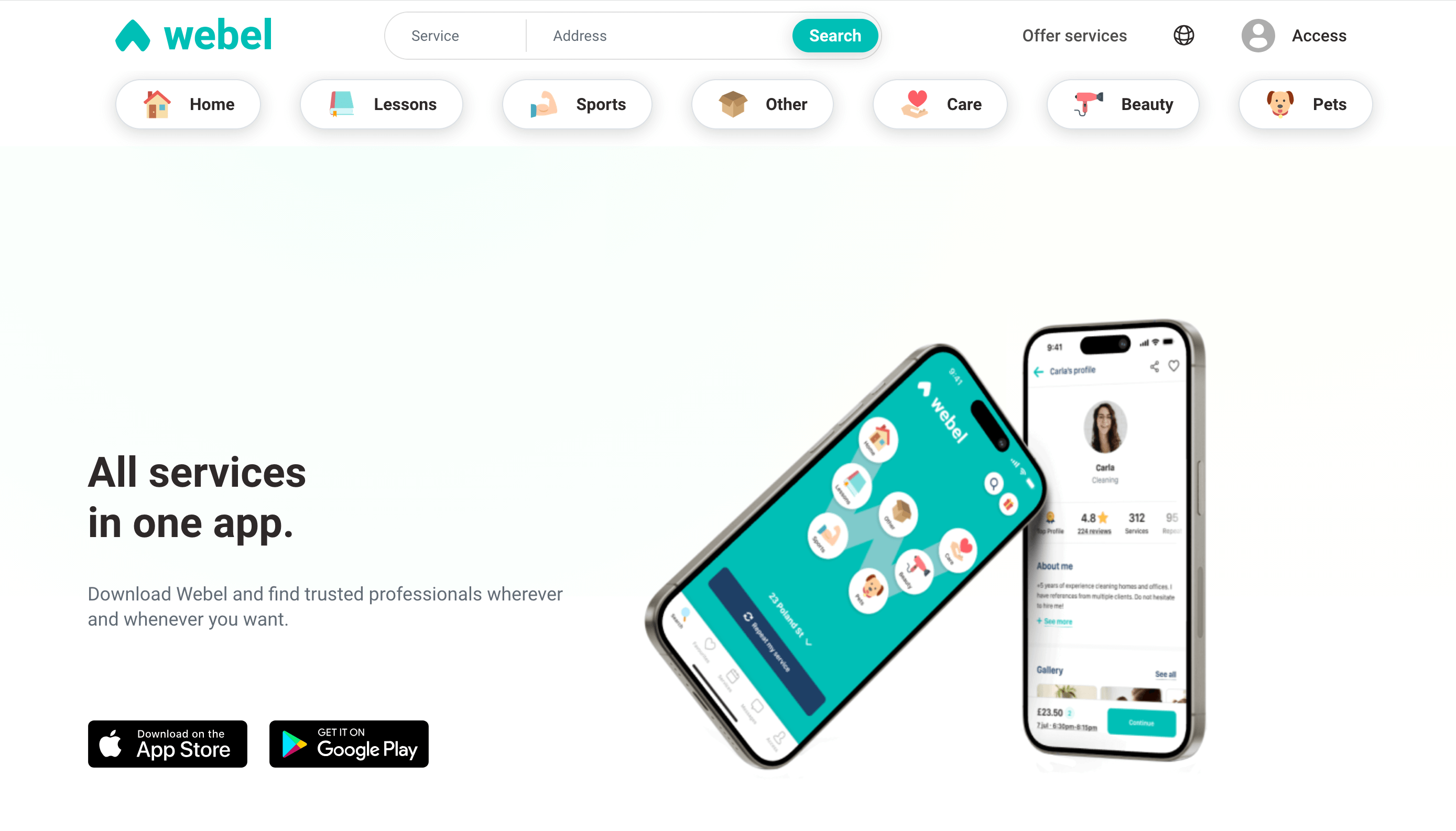 Use this Webel referral code (RP3OC3Y1) to get £10 off your first cleaning, handyman, beauty, or home service. Download the Webel app and save instantly.