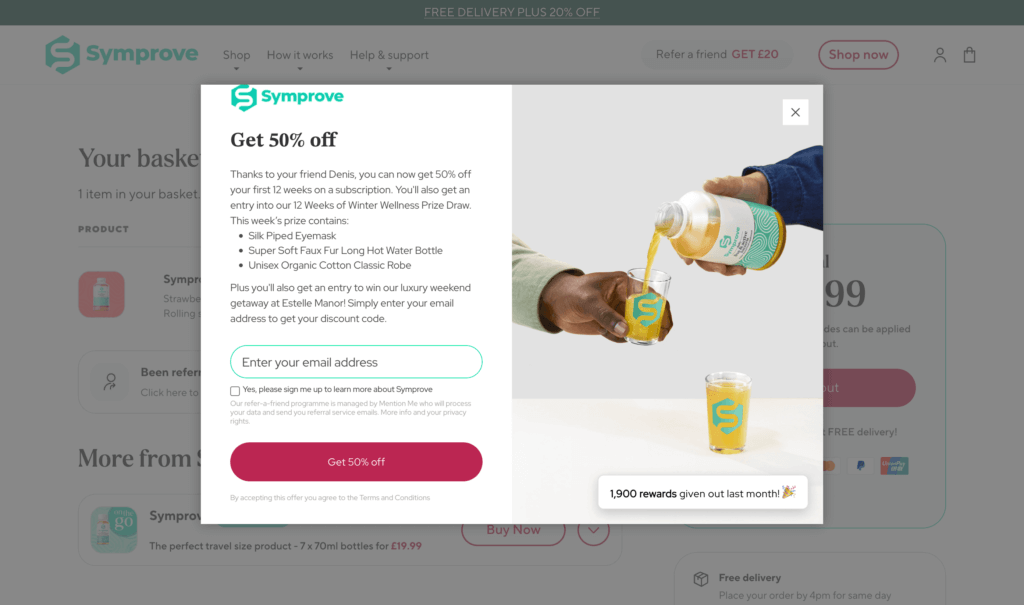 Symprove referral code 50% off first 12 weeks subscription – Symprove gut health drink offer