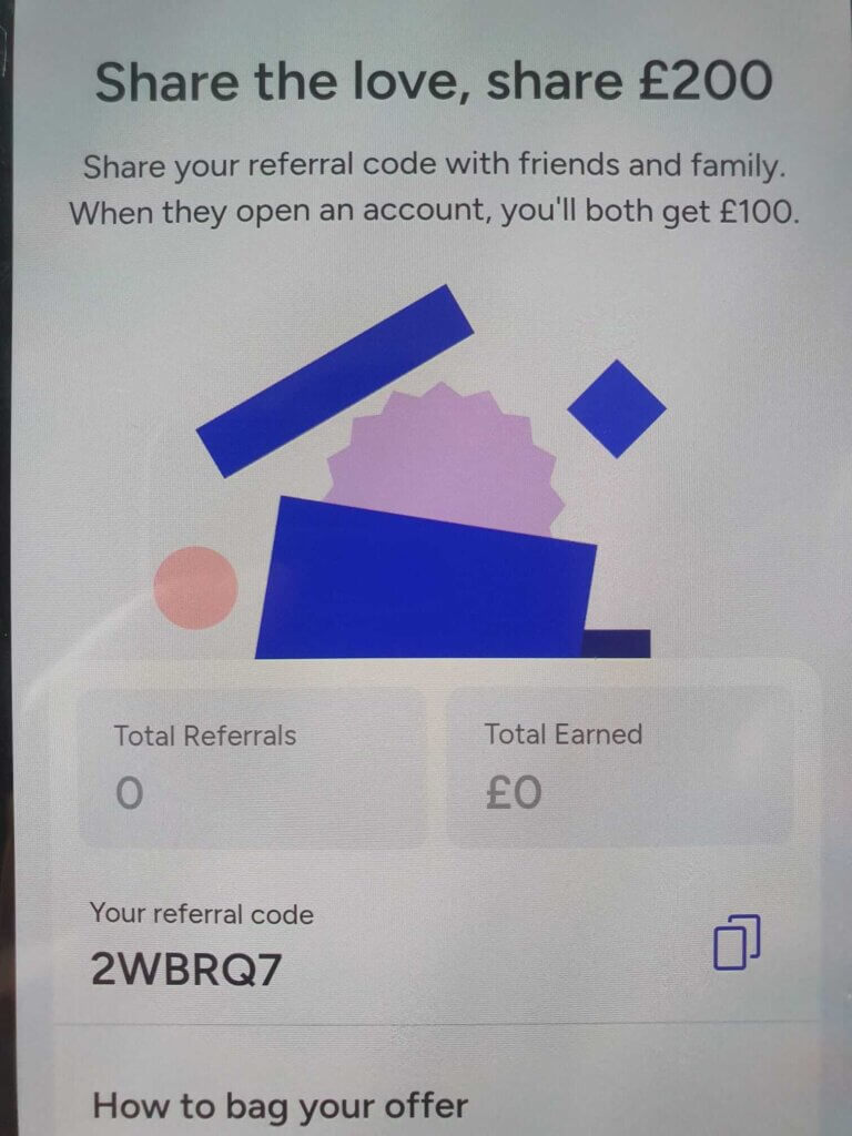 Tide referral code 2WBRQ7 and get a £100 reward