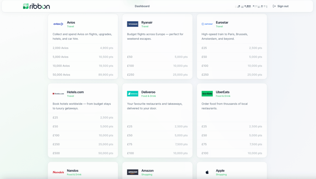 Ribbon Rewards, get voucher for paying your rent