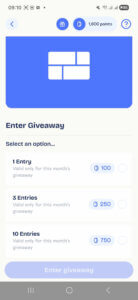 Brick Rewards Monthly giveaway