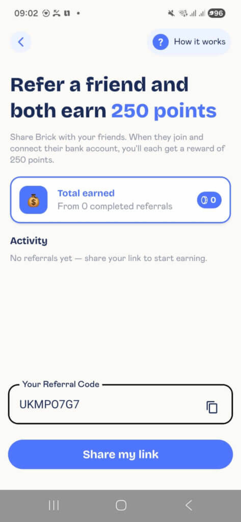 Brick Rewards rewards renters for paying rent in London. Earn points, £1 coffees, free meals and enter a draw to get your rent paid. Plus referral code.