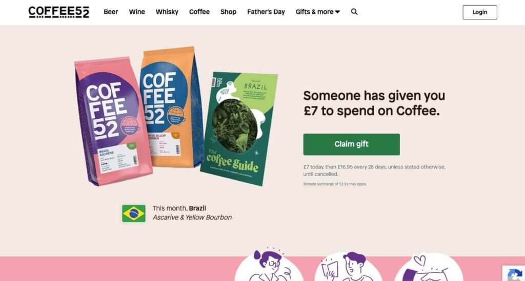 Coffee52 referral code offer with speciality coffee subscription box and freshly brewed coffee
