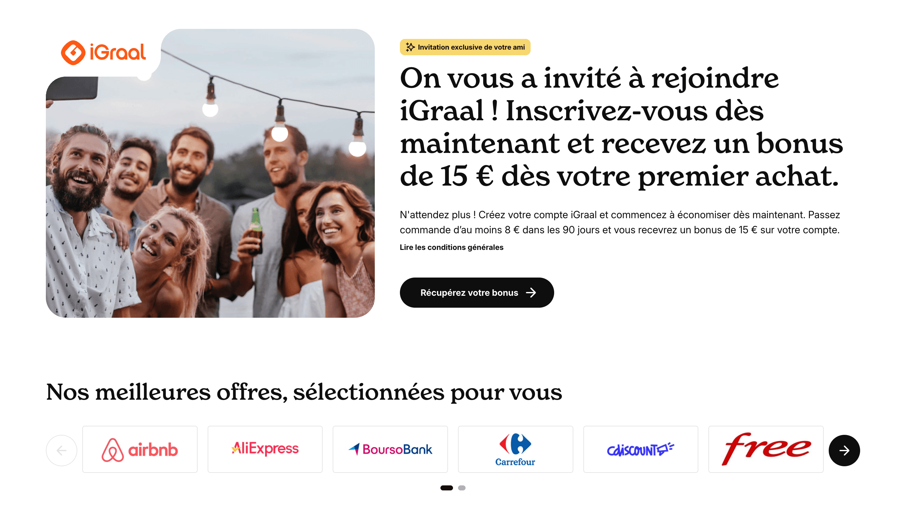 iGraal referral code (code parrainage): get a €15 bonus when you join