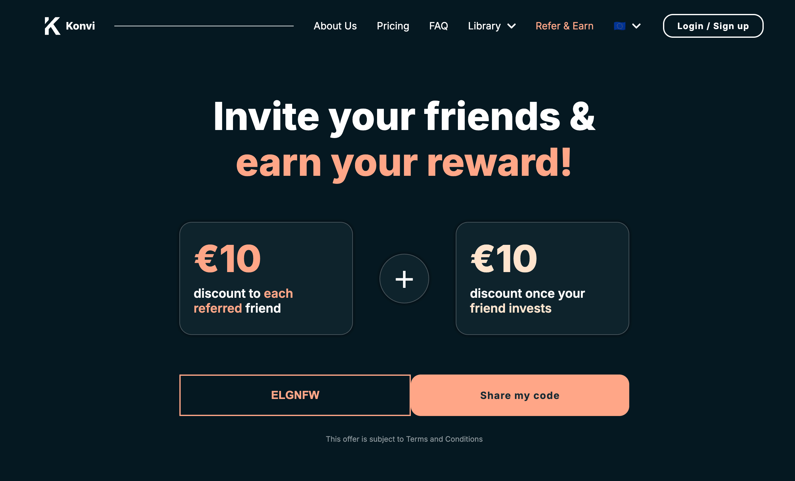 Konvi Referral Code 2026: Get €10 Bonus When You Invest