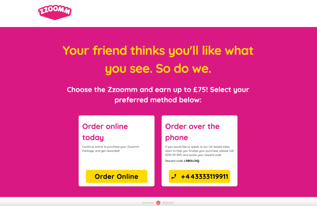 Looking for a Zzoomm referral code or discount? New customers can get up to £75 cash when ordering eligible full fibre broadband through this referral link.