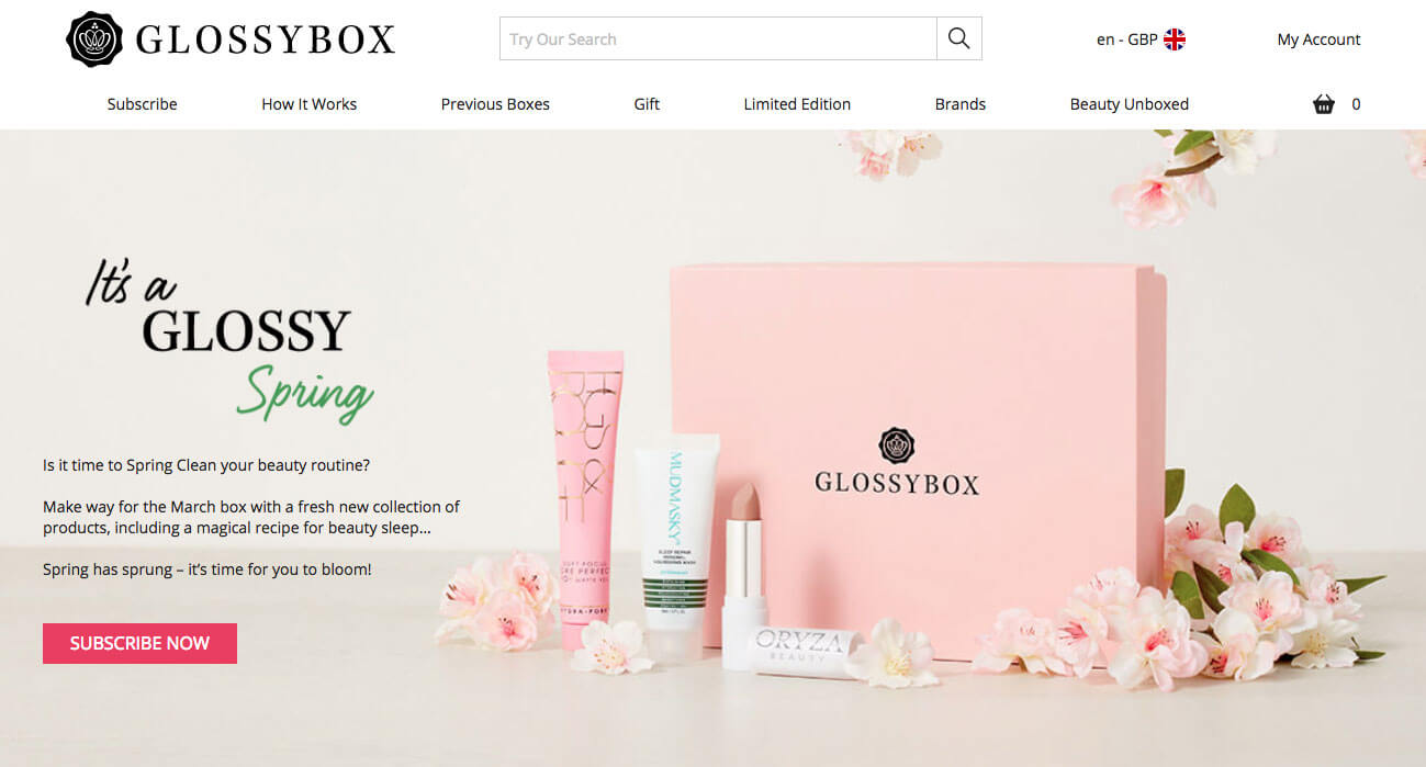 Glossybox referral invite