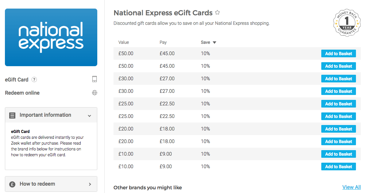 National express egift card. Buy egift card to save on your travel