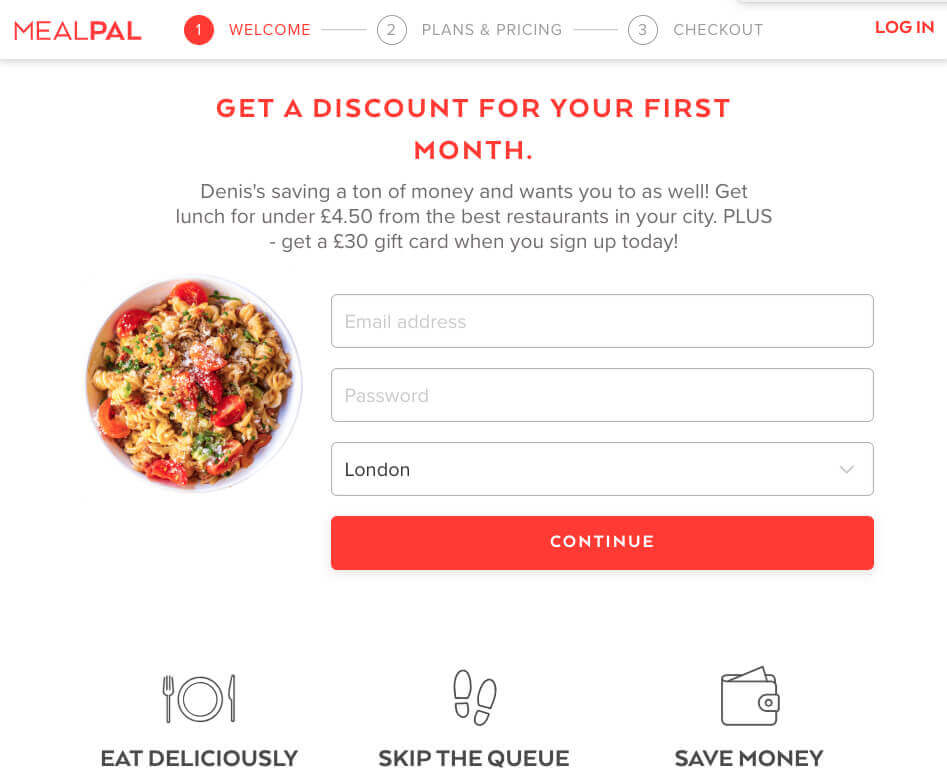 Mealpal Invite For A First Discount 30 Gift Card In !   - 