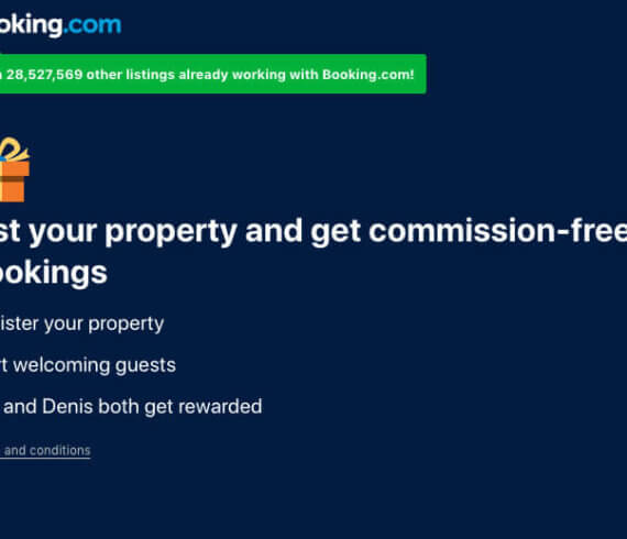 Receive 5 commission-free bookings when you list your property