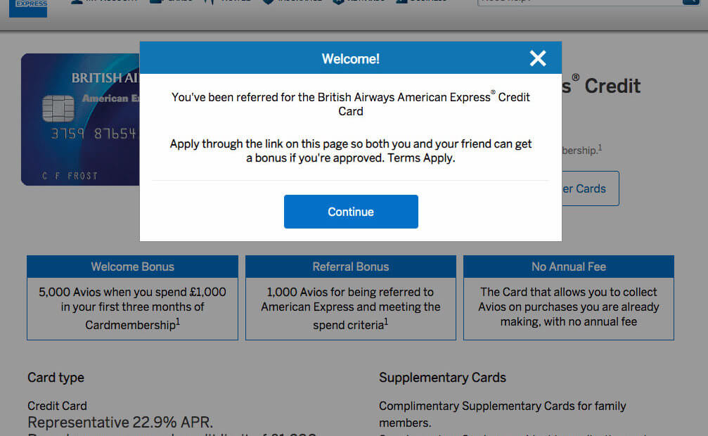 American express referral code - Amex UK