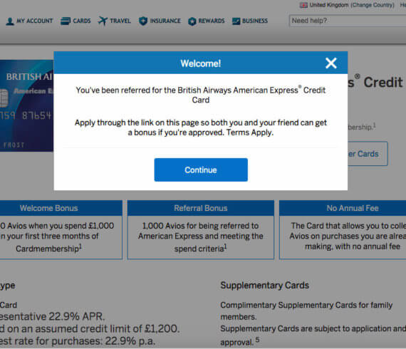 American express referral code - Amex UK