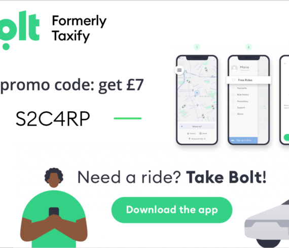 Bolt referral code - £7 first free ride code S2C4RP