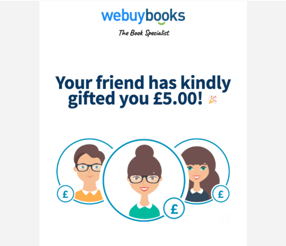 WeBuyBooks.co.uk code referral for £5