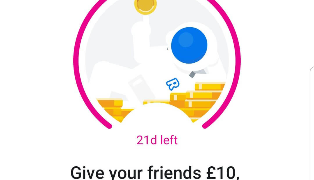 Revolut invite £10 credited on your account after first card transaction