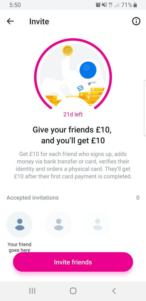 Revolut code £10 bonus after your first card payment completed - refer a friend 2019