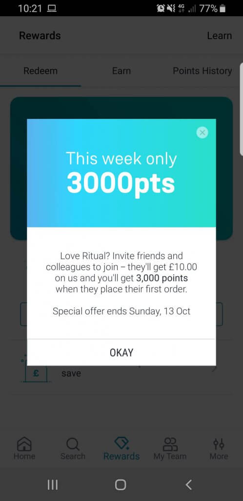 Ritual app London screenshot