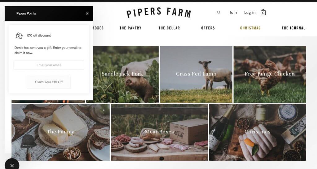 Pipers Farm referral code discount first order coupon code £10 off