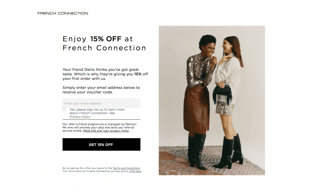 French connection referral code 15% off online + free delivery (first-order subject to a £100 minimum spend)