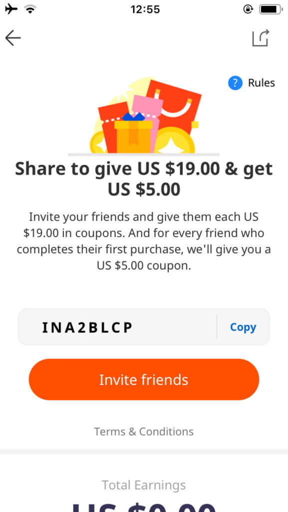 AliExpress invite code US coupons referral code INA2BLCP