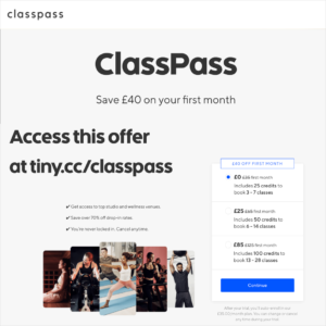 Classpass promo code